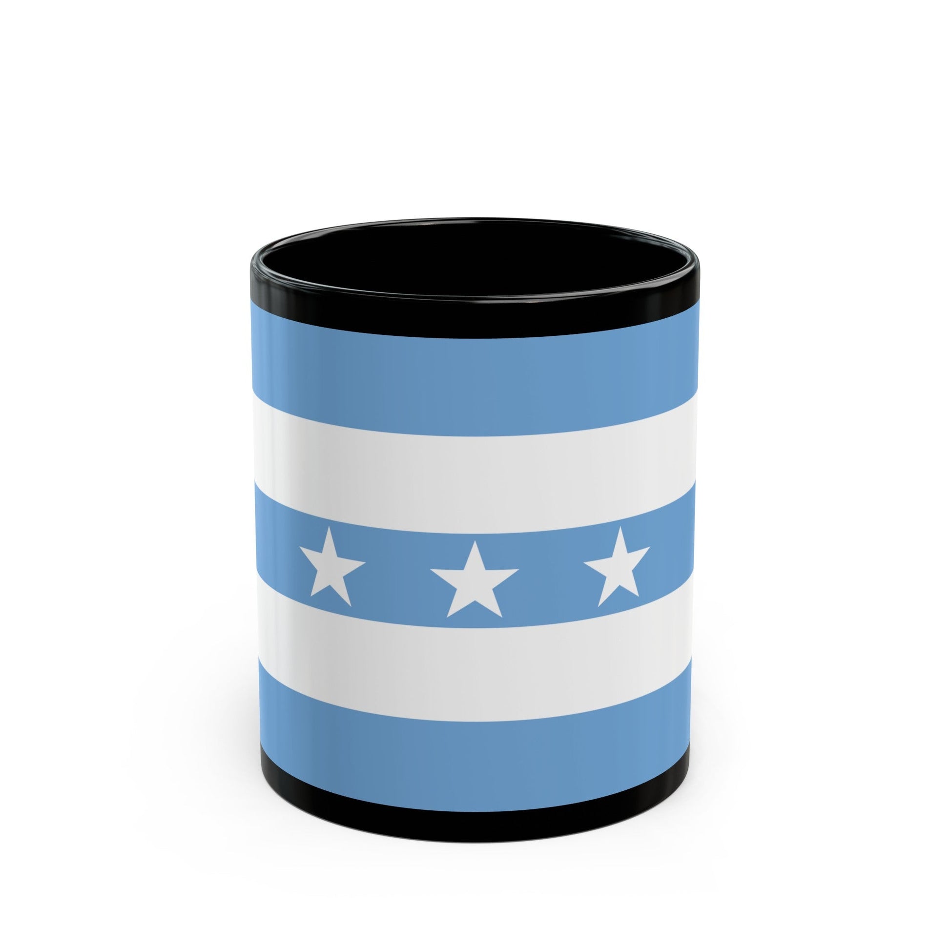 Flag of Guayaquil Ecuador - Black Coffee Mug-11oz-The Sticker Space