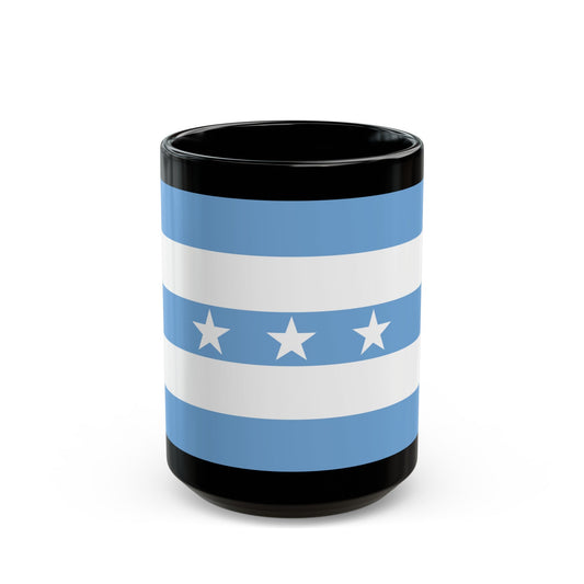 Flag of Guayaquil Ecuador - Black Coffee Mug-15oz-The Sticker Space