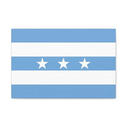 Flag of Guayaquil Ecuador - Canvas Wall Art 18″ x 12″ 1.25" - The Sticker Space