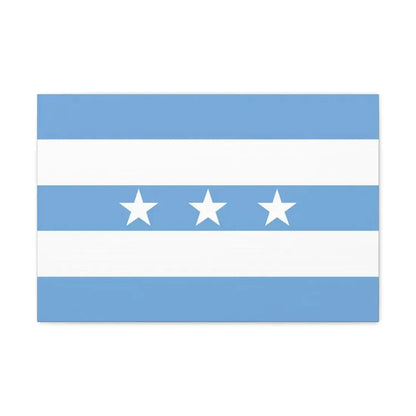 Flag of Guayaquil Ecuador - Canvas Wall Art 24″ x 16″ 1.25" - The Sticker Space