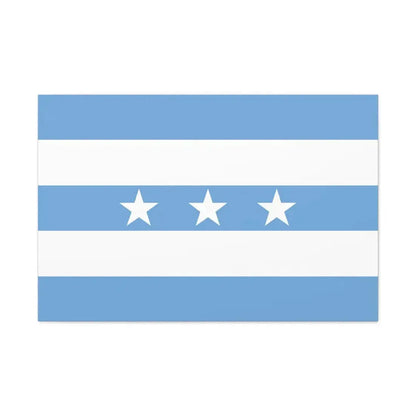 Flag of Guayaquil Ecuador - Canvas Wall Art 36" x 24" 1.25" - The Sticker Space