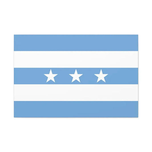Flag of Guayaquil Ecuador - Canvas Wall Art 36" x 24" 1.25" - The Sticker Space