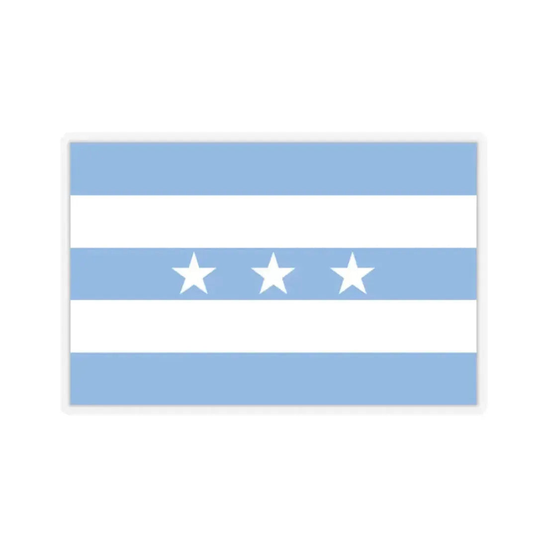 Flag of Guayaquil Ecuador - STICKER Vinyl Kiss-Cut Decal 2 Inch Transparent - The Sticker Space