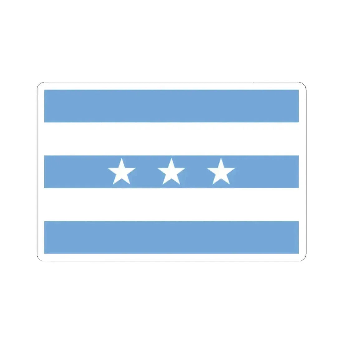 Flag of Guayaquil Ecuador - STICKER Vinyl Kiss-Cut Decal 2 Inch White - The Sticker Space