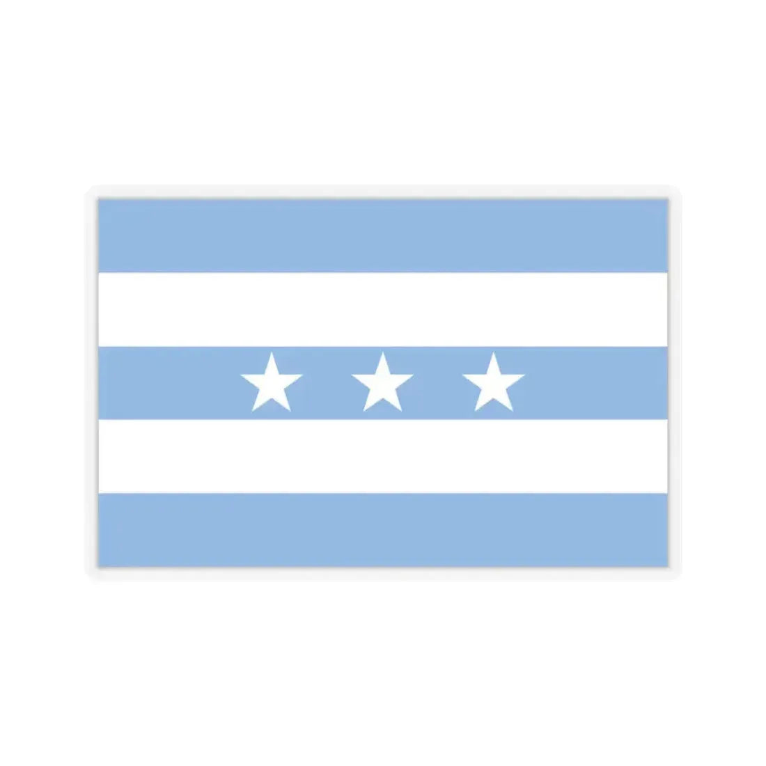 Flag of Guayaquil Ecuador - STICKER Vinyl Kiss-Cut Decal 3 Inch Transparent - The Sticker Space
