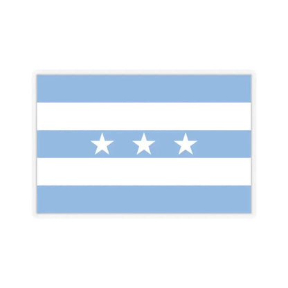 Flag of Guayaquil Ecuador - STICKER Vinyl Kiss-Cut Decal 3 Inch Transparent - The Sticker Space
