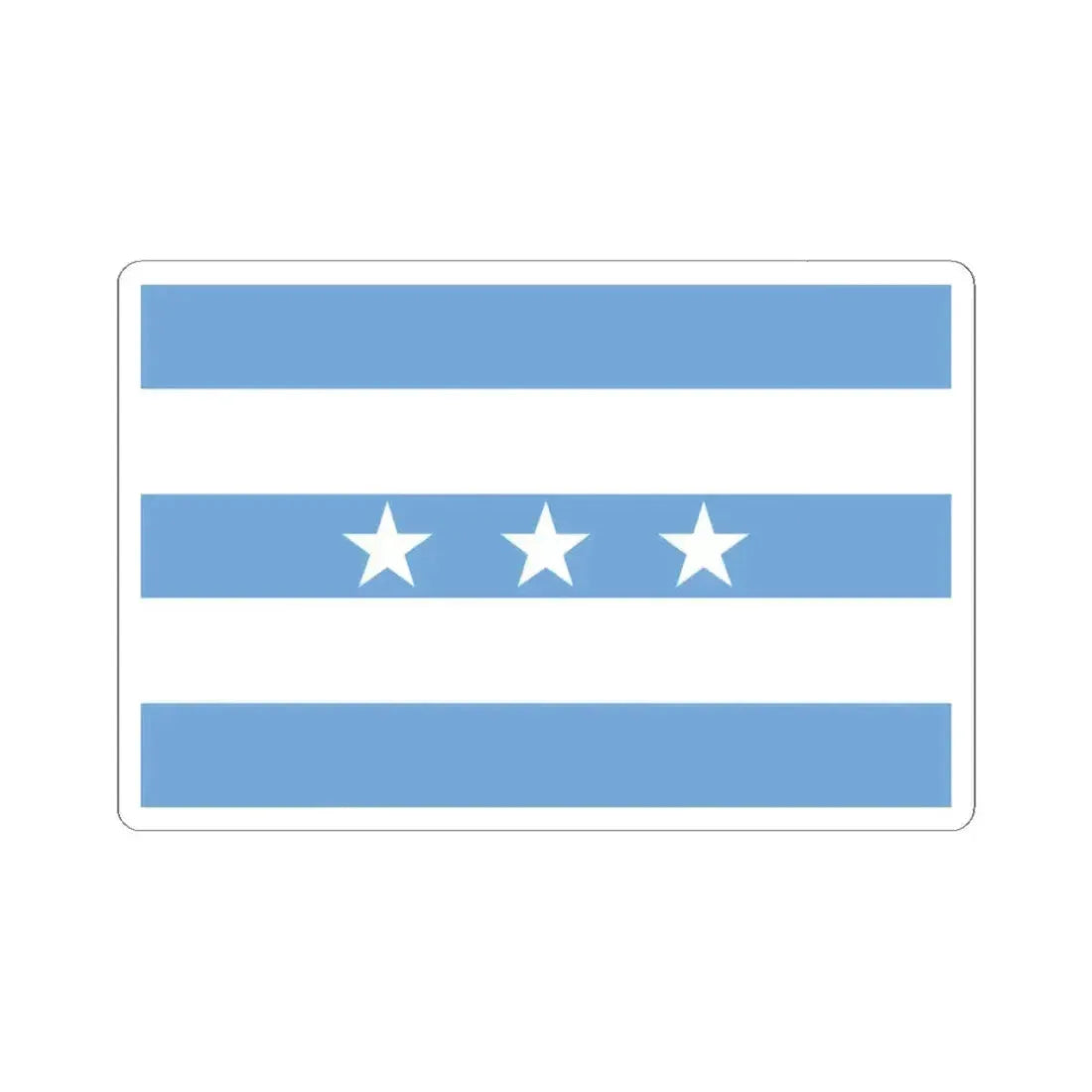 Flag of Guayaquil Ecuador - STICKER Vinyl Kiss-Cut Decal 3 Inch White - The Sticker Space