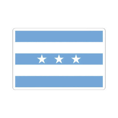 Flag of Guayaquil Ecuador - STICKER Vinyl Kiss-Cut Decal 3 Inch White - The Sticker Space