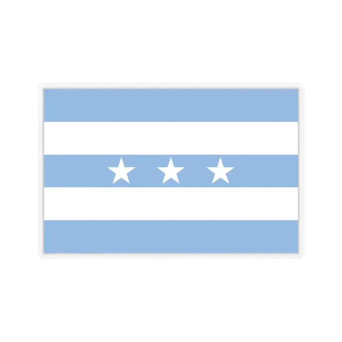 Flag of Guayaquil Ecuador - STICKER Vinyl Kiss-Cut Decal 4 Inch Transparent - The Sticker Space