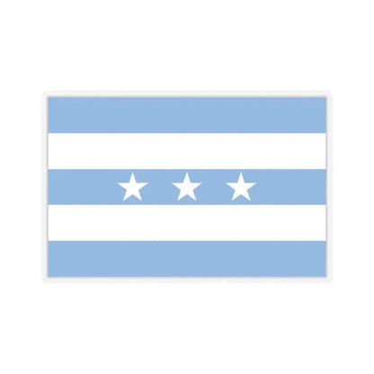 Flag of Guayaquil Ecuador - STICKER Vinyl Kiss-Cut Decal 4 Inch Transparent - The Sticker Space