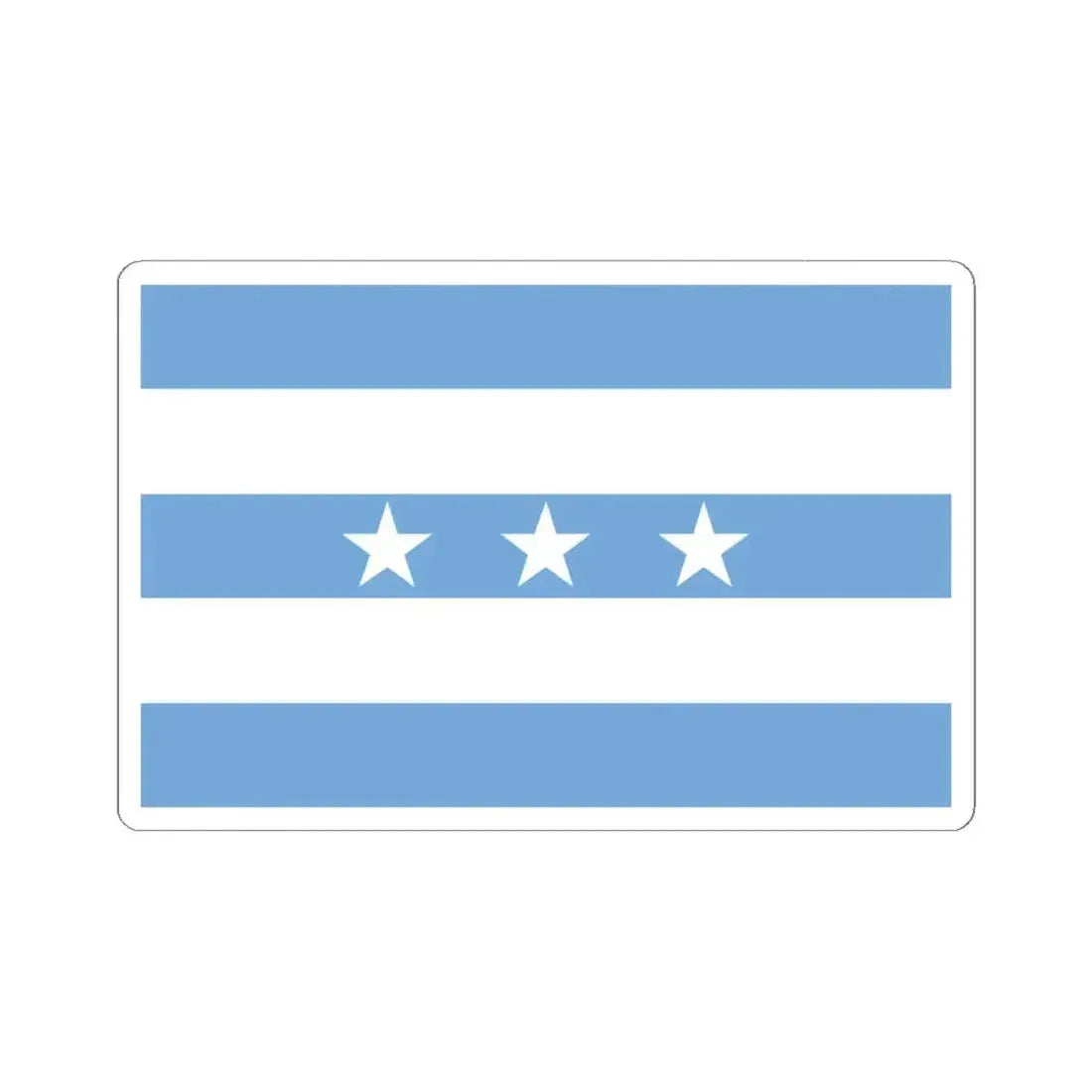 Flag of Guayaquil Ecuador - STICKER Vinyl Kiss-Cut Decal 4 Inch White - The Sticker Space