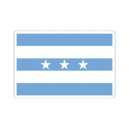 Flag of Guayaquil Ecuador - STICKER Vinyl Kiss-Cut Decal 4 Inch White - The Sticker Space