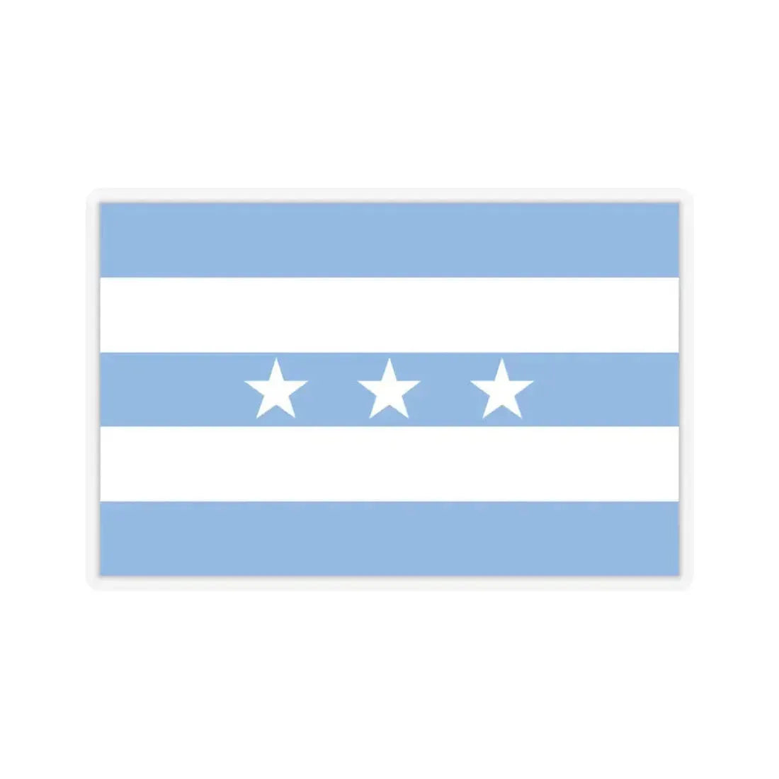Flag of Guayaquil Ecuador - STICKER Vinyl Kiss-Cut Decal 6 Inch Transparent - The Sticker Space