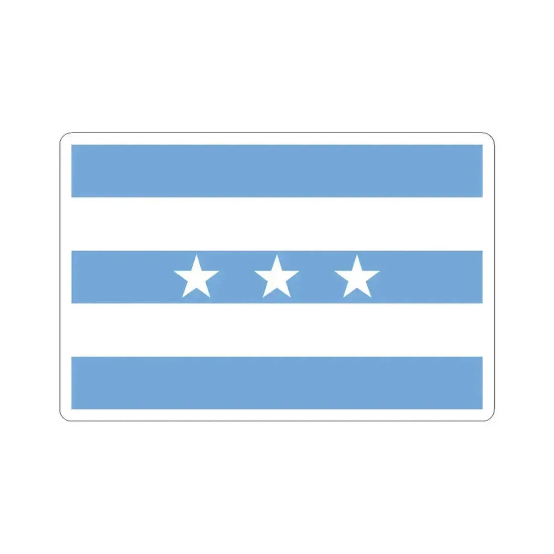Flag of Guayaquil Ecuador - STICKER Vinyl Kiss-Cut Decal 6 Inch White - The Sticker Space