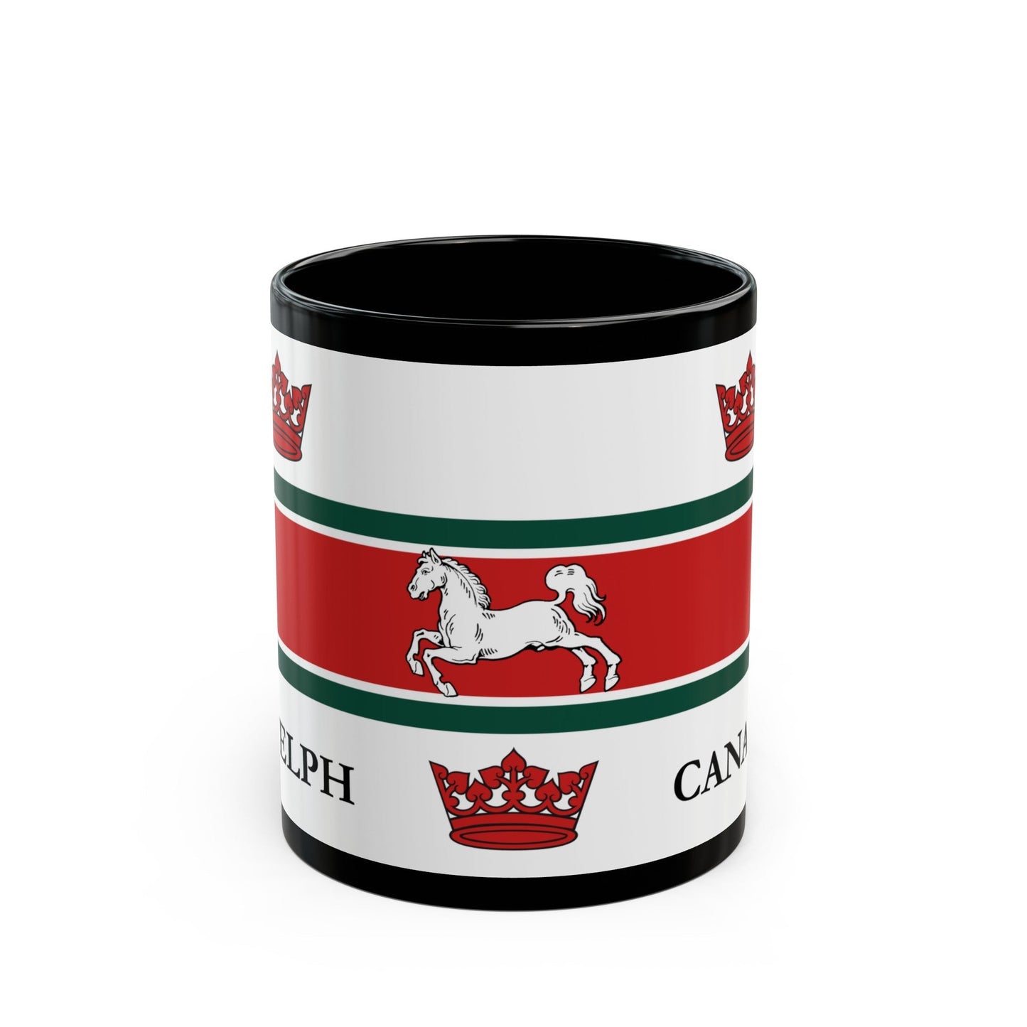 Flag of Guelph Canada - Black Coffee Mug-11oz-The Sticker Space