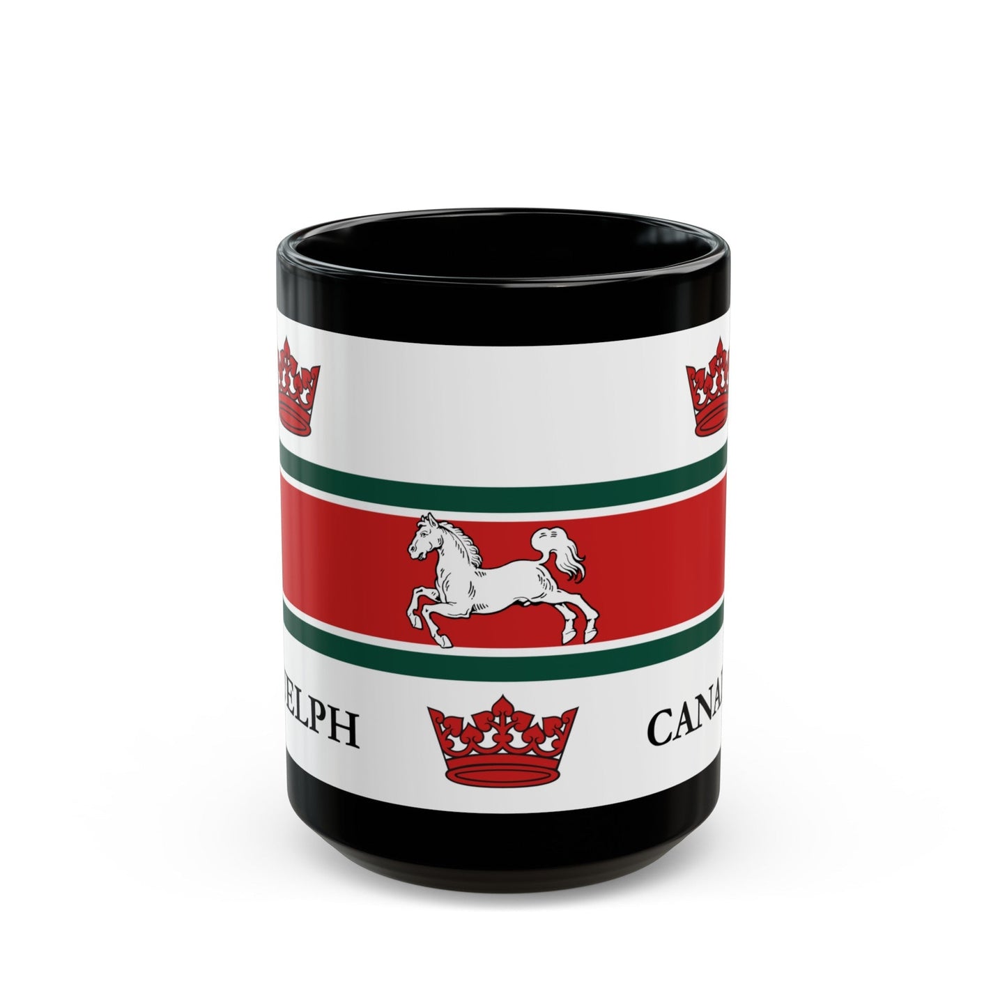 Flag of Guelph Canada - Black Coffee Mug-15oz-The Sticker Space