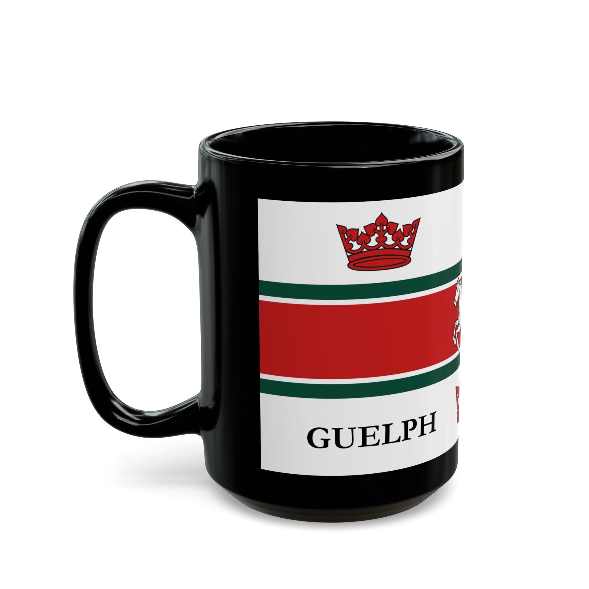 Flag of Guelph Canada - Black Coffee Mug-The Sticker Space