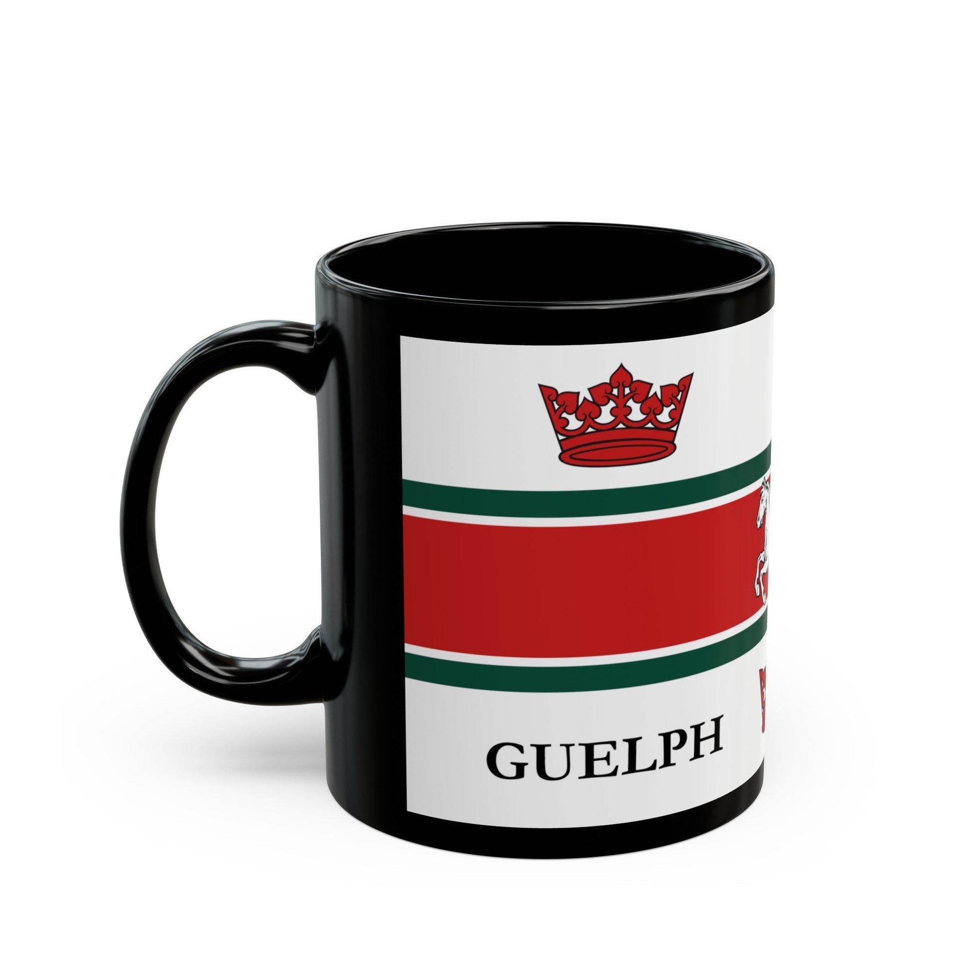 Flag of Guelph Canada - Black Coffee Mug-The Sticker Space