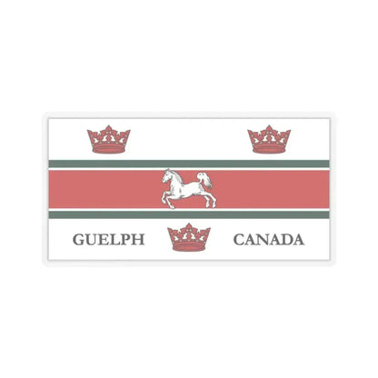 Flag of Guelph Canada - STICKER Vinyl Kiss-Cut Decal 2 Inch Transparent - The Sticker Space