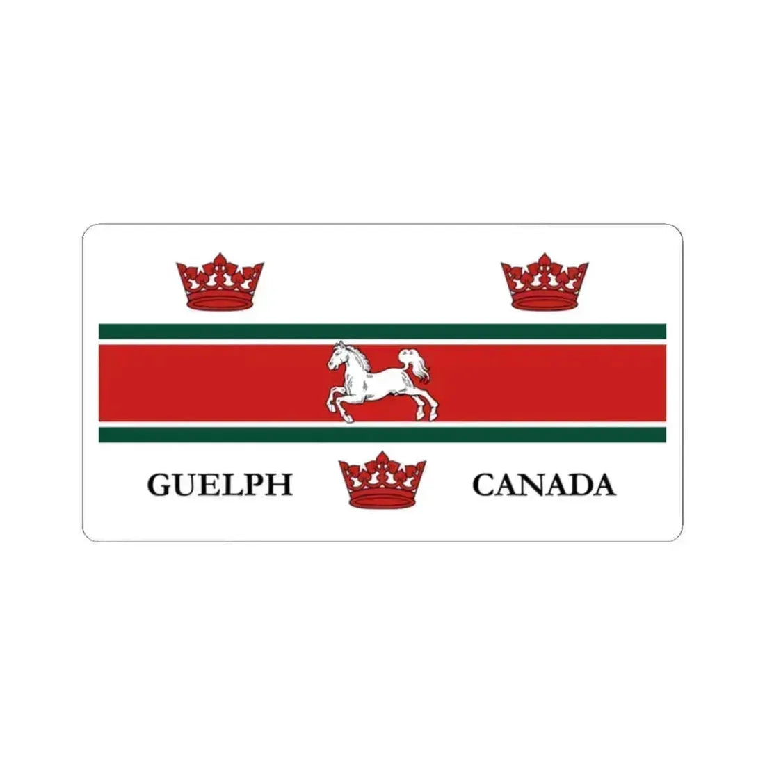 Flag of Guelph Canada - STICKER Vinyl Kiss-Cut Decal 2 Inch White - The Sticker Space
