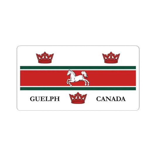 Flag of Guelph (Canada) STICKER Vinyl Kiss-Cut Decal 2 Inch White - The Sticker Space
