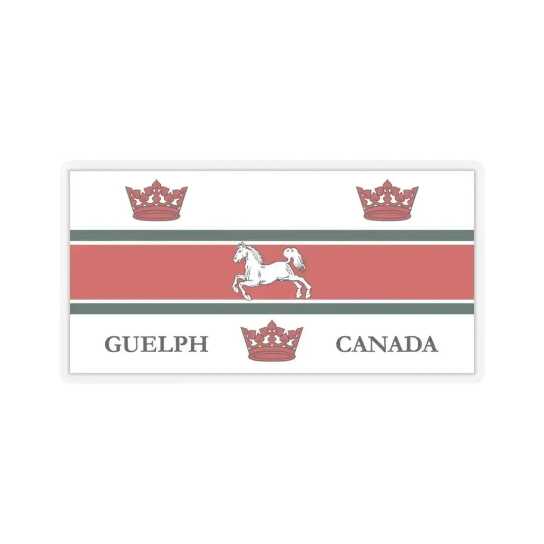 Flag of Guelph Canada - STICKER Vinyl Kiss-Cut Decal 3 Inch Transparent - The Sticker Space