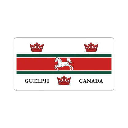 Flag of Guelph (Canada) STICKER Vinyl Kiss-Cut Decal 3 Inch White - The Sticker Space
