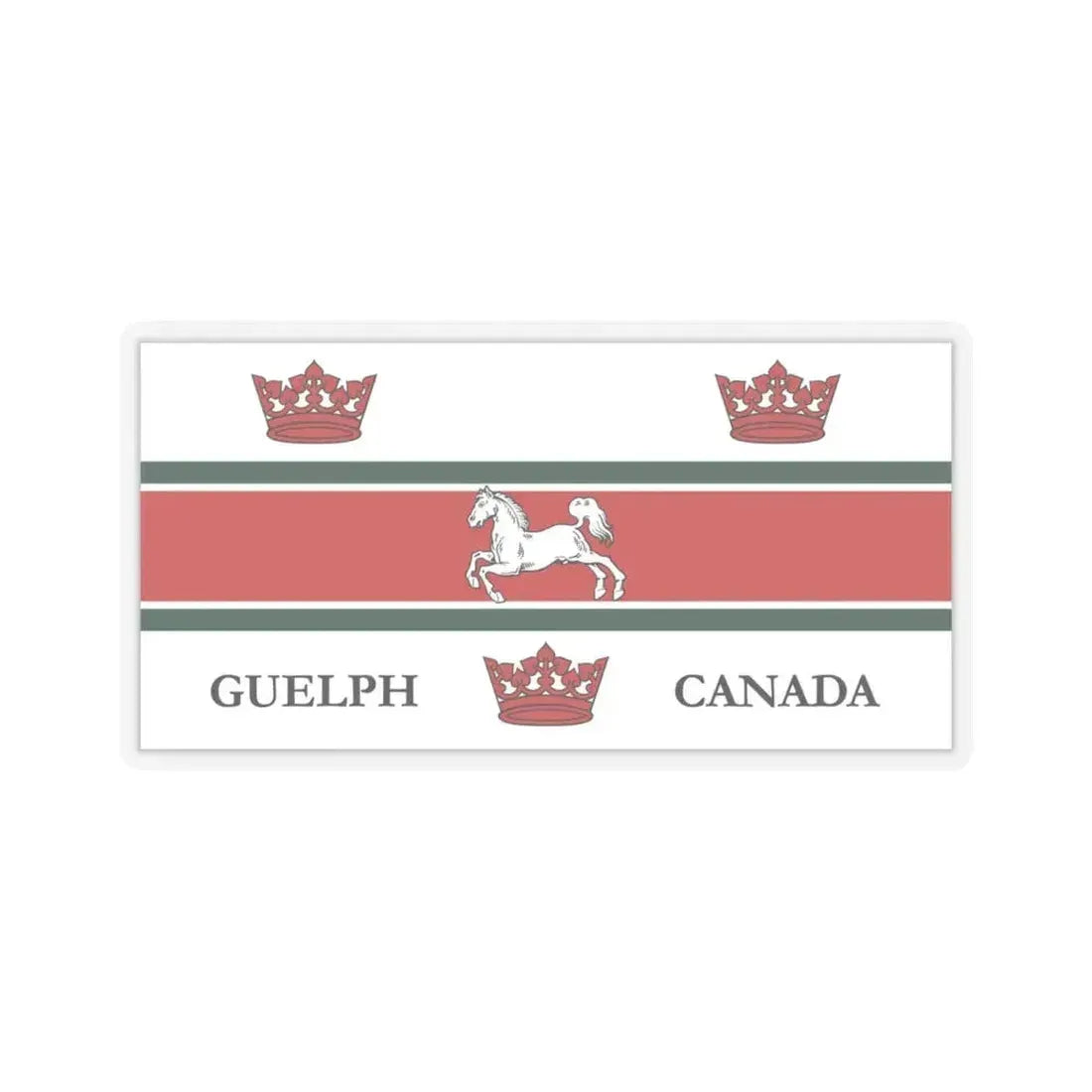 Flag of Guelph Canada - STICKER Vinyl Kiss-Cut Decal 4 Inch Transparent - The Sticker Space