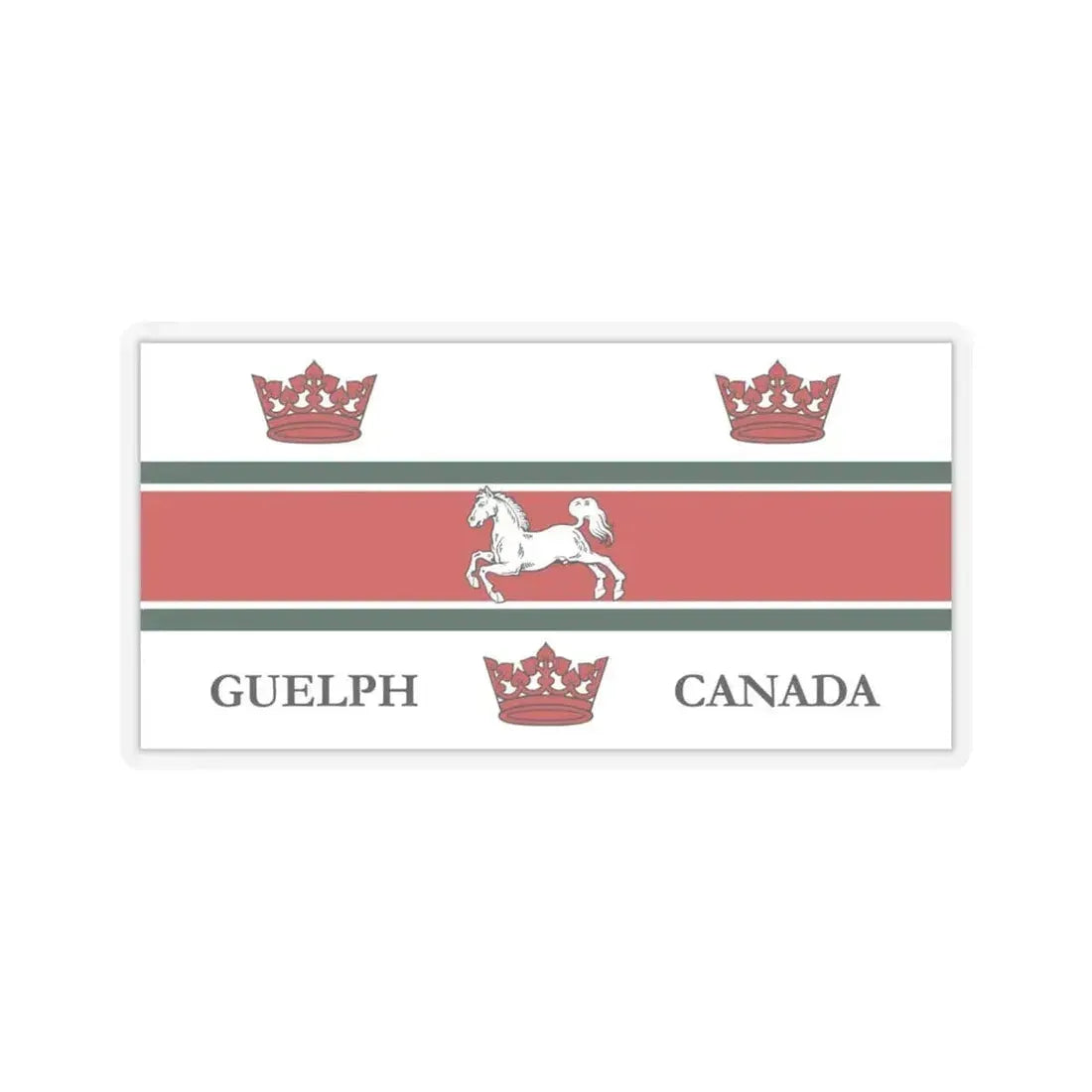 Flag of Guelph Canada - STICKER Vinyl Kiss-Cut Decal 6 Inch Transparent - The Sticker Space