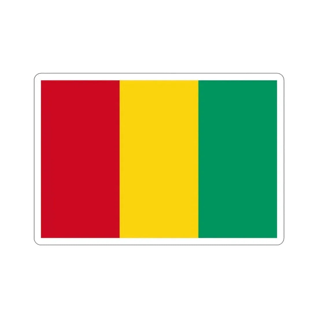 Flag of Guinea STICKER Vinyl Die-Cut Decal 3 Inch - The Sticker Space