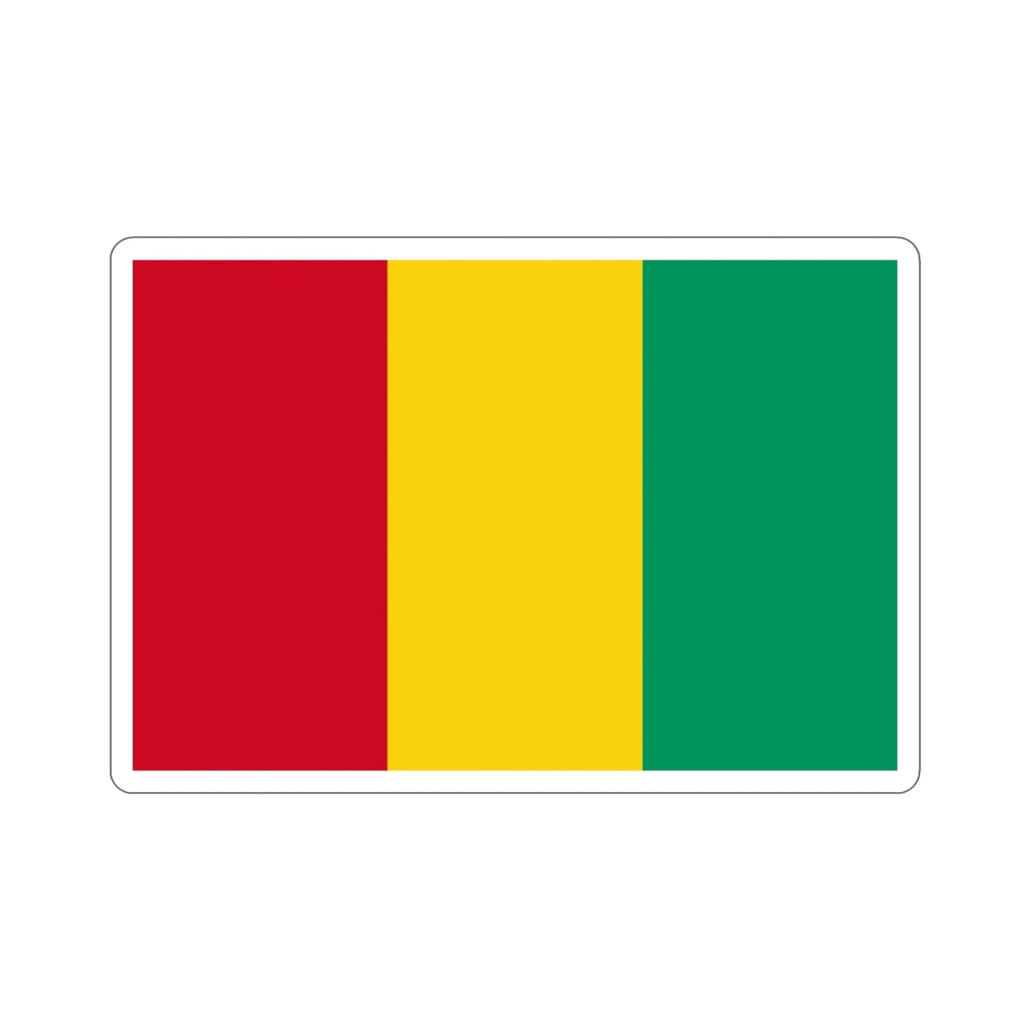 Flag of Guinea STICKER Vinyl Die-Cut Decal-4 Inch-The Sticker Space