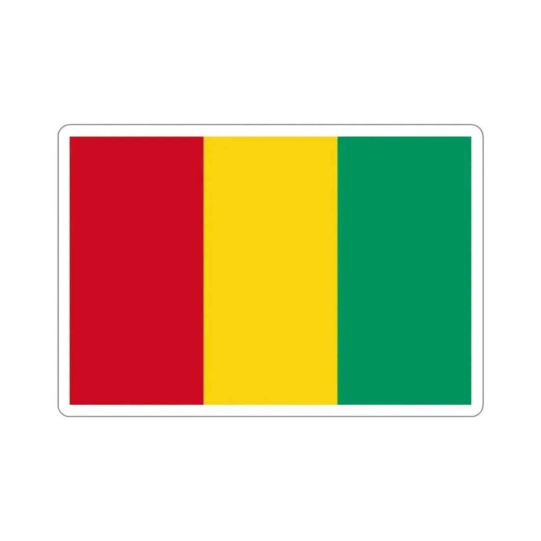 Flag of Guinea STICKER Vinyl Die-Cut Decal 4 Inch - The Sticker Space