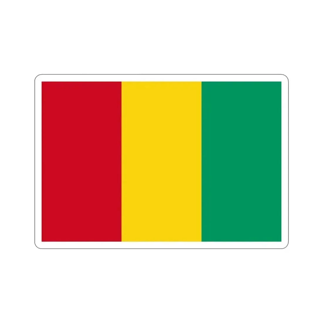 Flag of Guinea STICKER Vinyl Die-Cut Decal 5 Inch - The Sticker Space