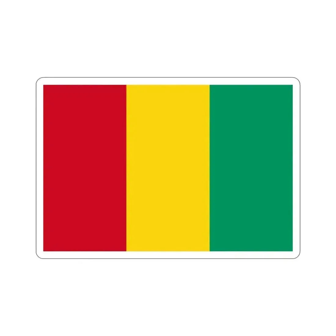 Flag of Guinea STICKER Vinyl Die-Cut Decal 6 Inch - The Sticker Space