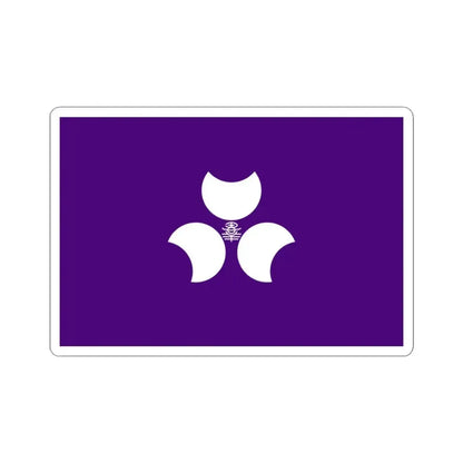 Flag of Gunma Prefecture Japan - STICKER Vinyl Kiss-Cut Decal 3 Inch White - The Sticker Space