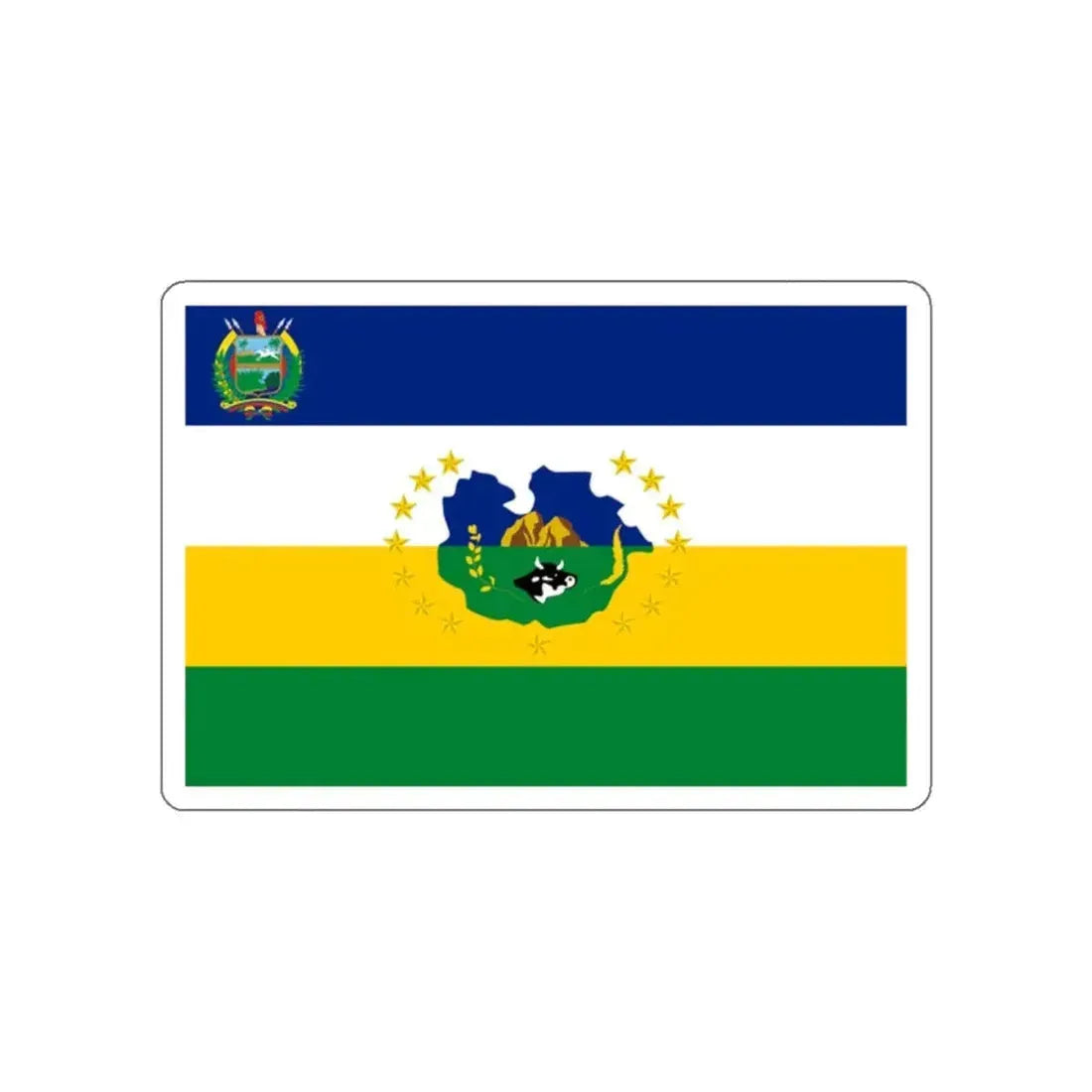 Flag of Guárico Venezuela STICKER Vinyl Die-Cut Decal 2 Inch - The Sticker Space