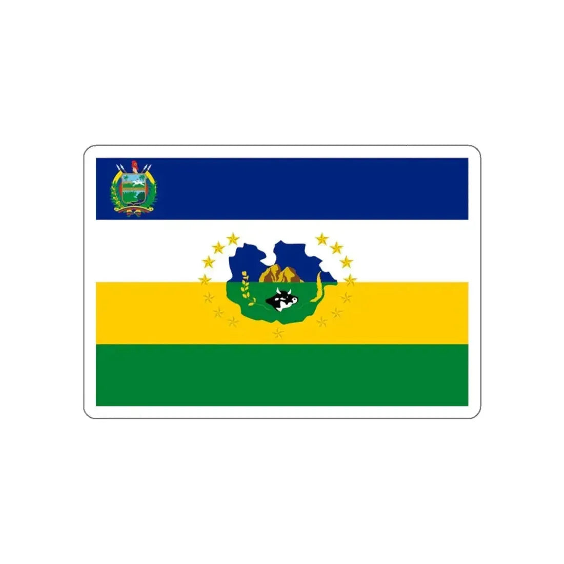 Flag of Guárico Venezuela STICKER Vinyl Die-Cut Decal 6 Inch - The Sticker Space