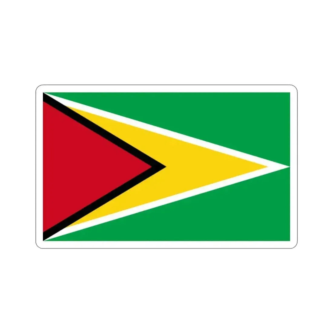 Flag of Guyana STICKER Vinyl Die-Cut Decal 2 Inch - The Sticker Space