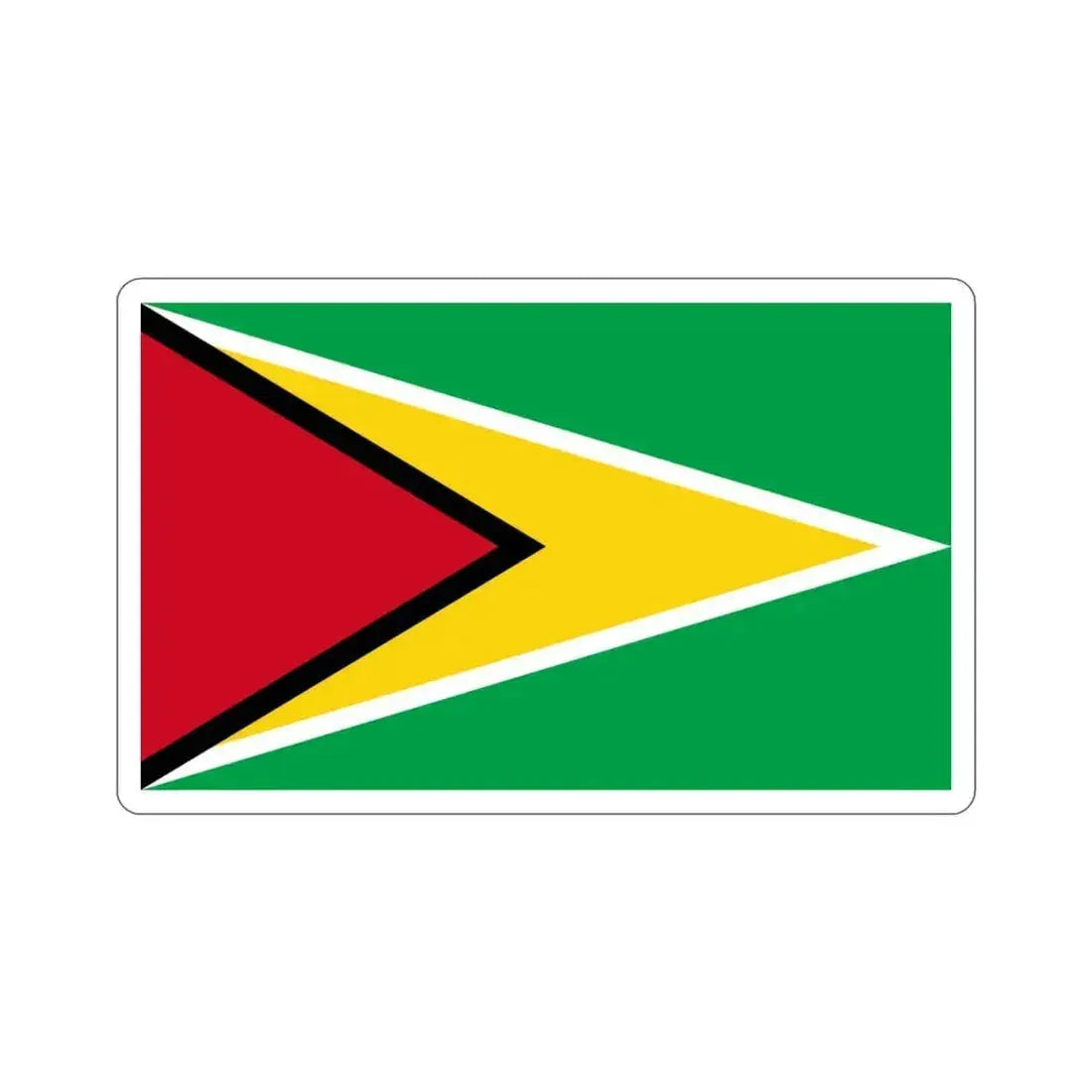 Flag of Guyana STICKER Vinyl Die-Cut Decal 3 Inch - The Sticker Space