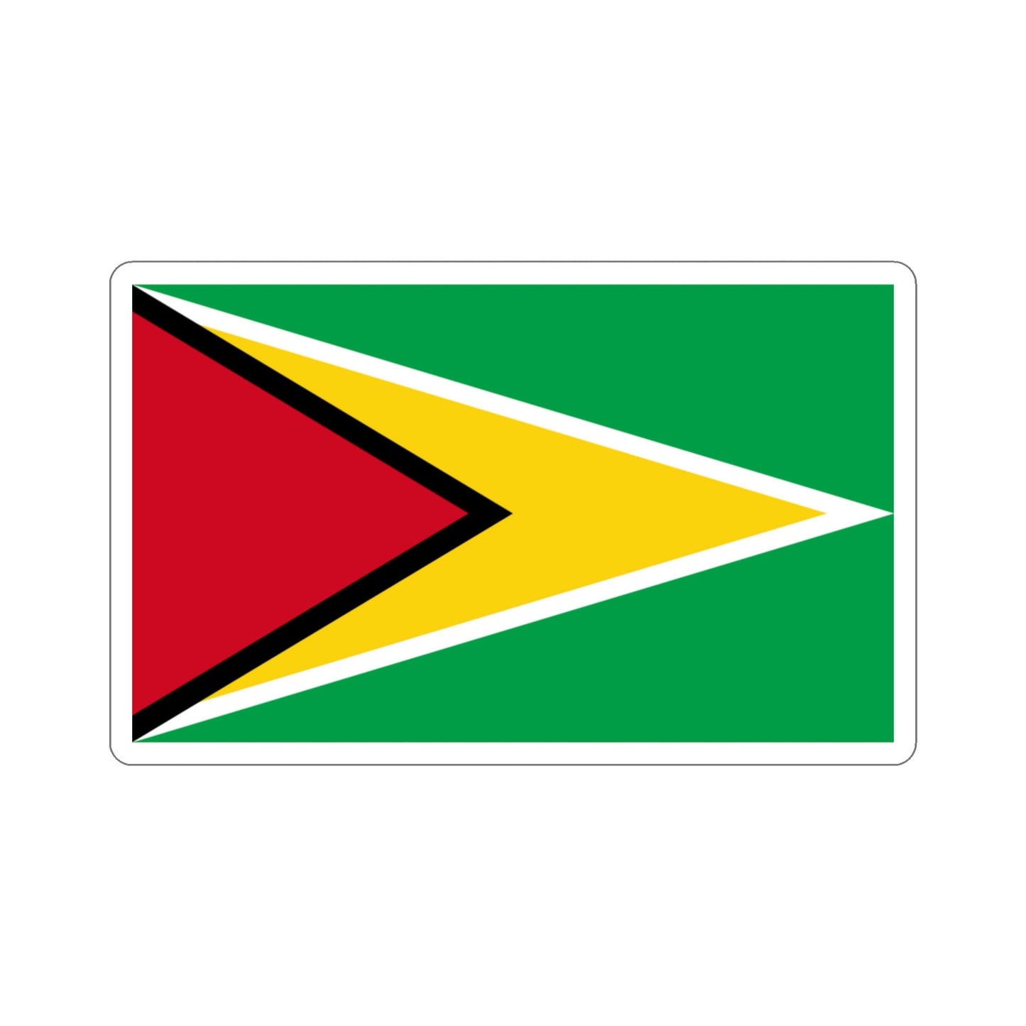 Flag of Guyana STICKER Vinyl Die-Cut Decal-3 Inch-The Sticker Space