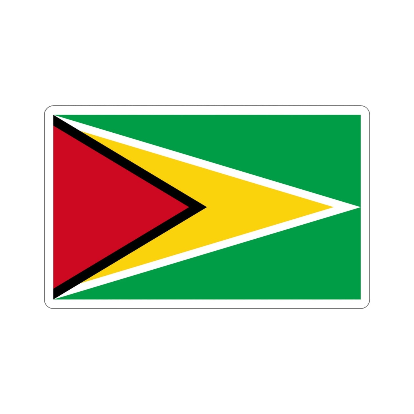 Flag of Guyana STICKER Vinyl Die-Cut Decal-4 Inch-The Sticker Space