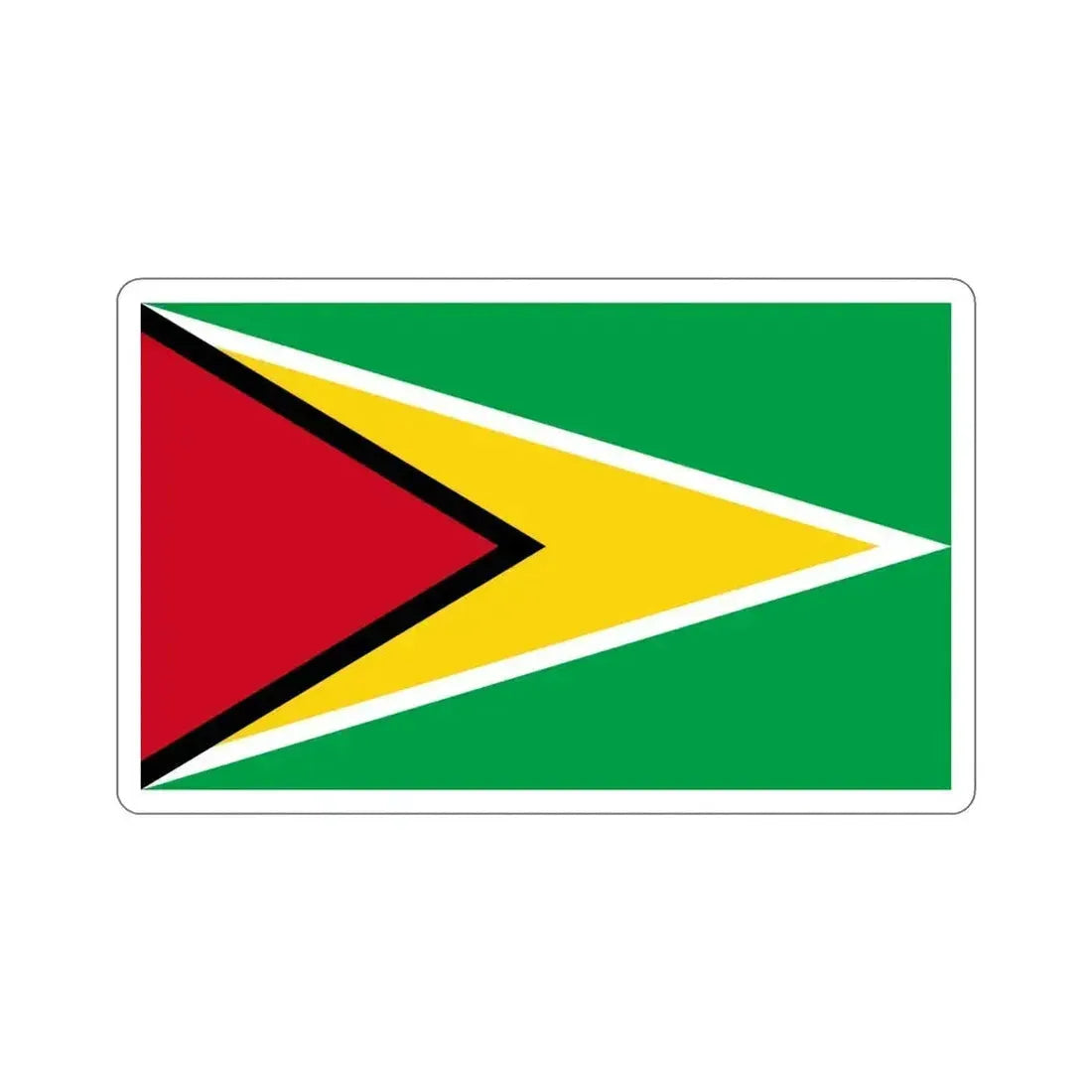 Flag of Guyana STICKER Vinyl Die-Cut Decal 4 Inch - The Sticker Space