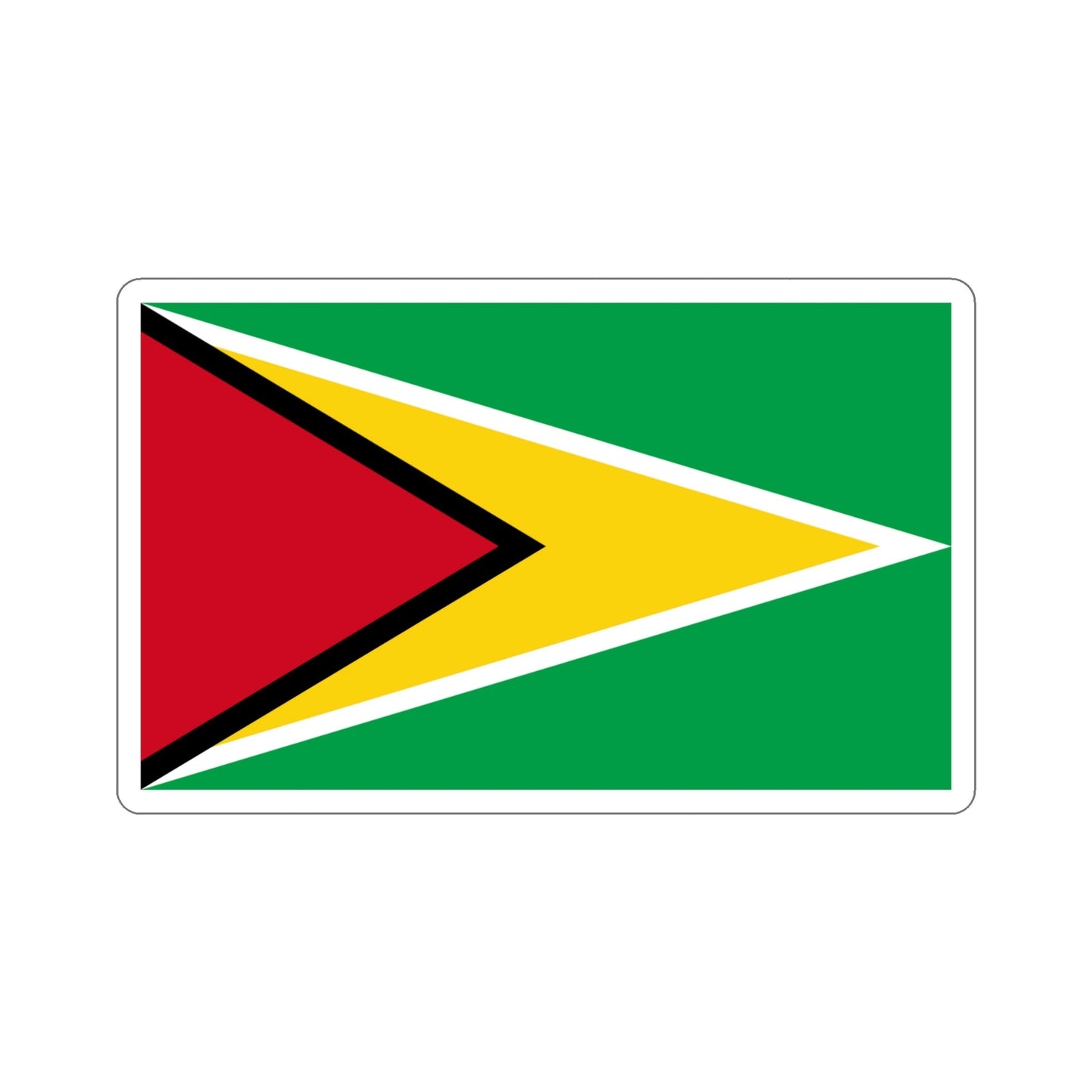 Flag of Guyana STICKER Vinyl Die-Cut Decal-5 Inch-The Sticker Space