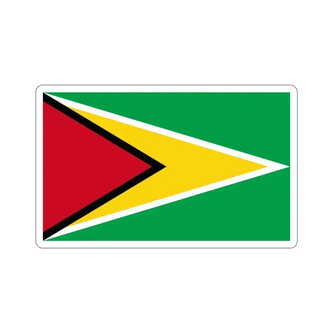 Flag of Guyana STICKER Vinyl Die-Cut Decal 5 Inch - The Sticker Space