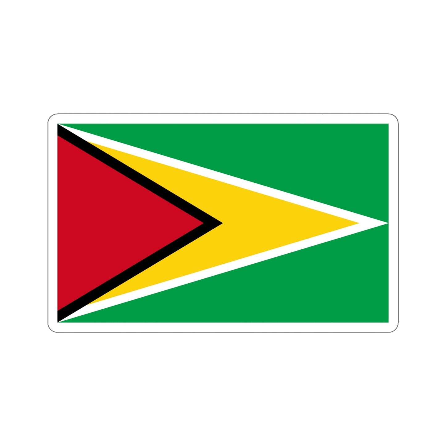 Flag of Guyana STICKER Vinyl Die-Cut Decal-6 Inch-The Sticker Space