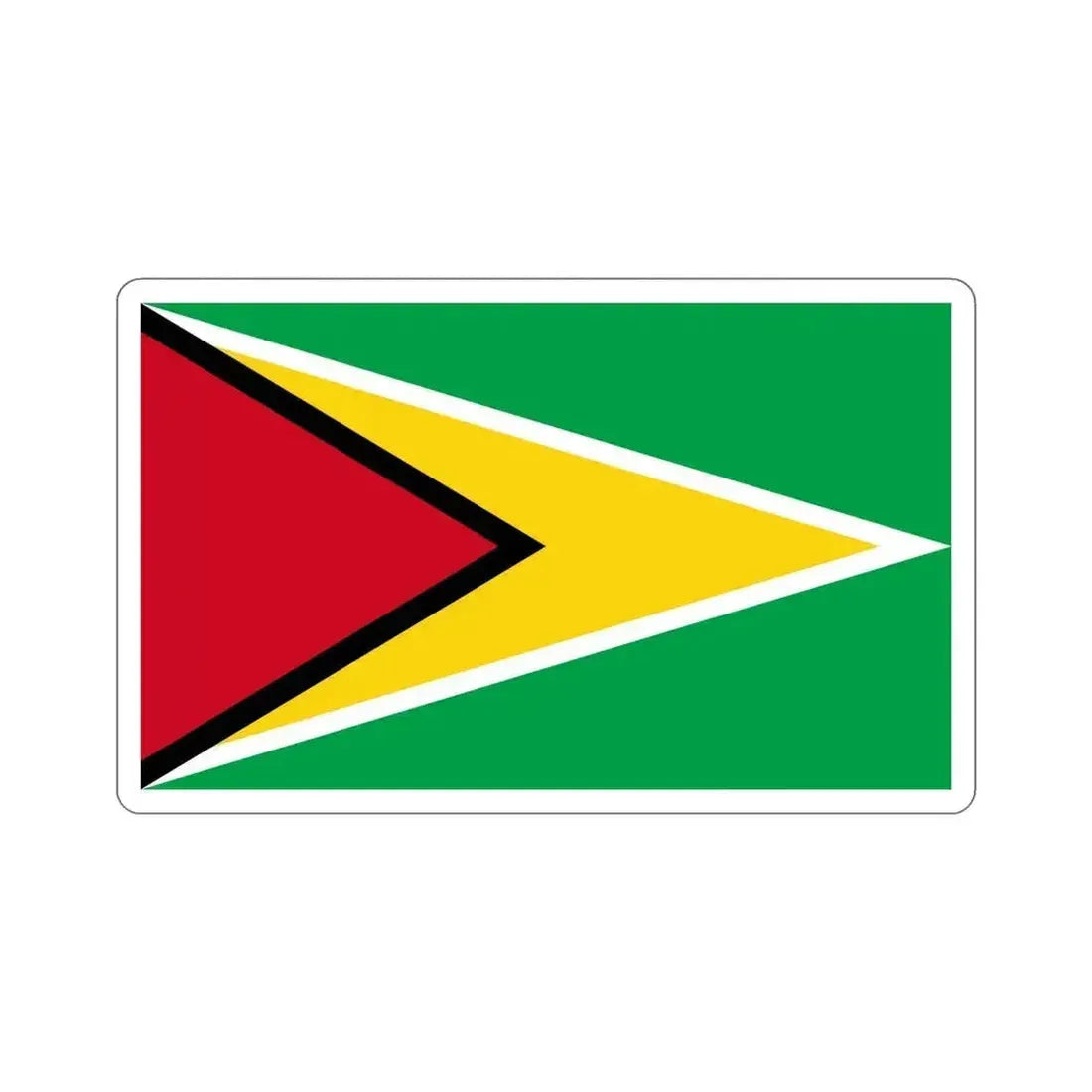 Flag of Guyana STICKER Vinyl Die-Cut Decal 6 Inch - The Sticker Space