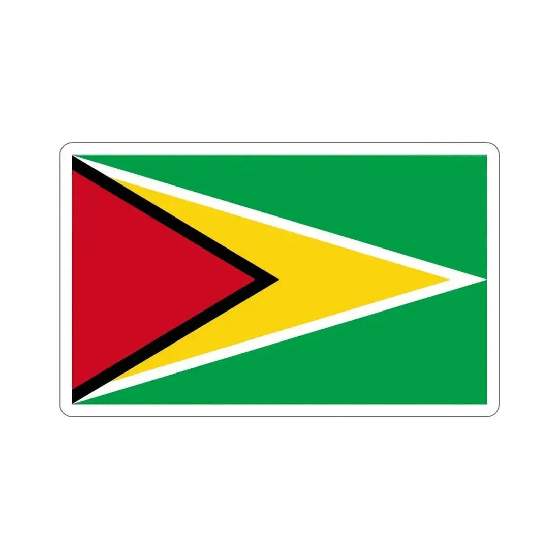 Flag of Guyana STICKER Vinyl Die-Cut Decal - The Sticker Space
