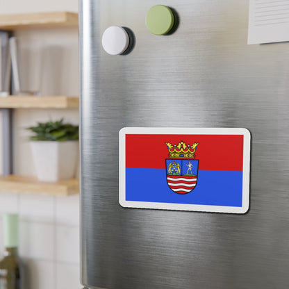 Flag of Győr Moson Sopron County Hungary - Die-Cut Magnet-The Sticker Space