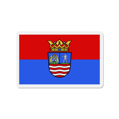 Flag of Győr Moson Sopron County Hungary - Die-Cut Magnet-2" x 2"-The Sticker Space