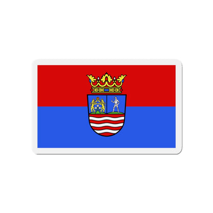 Flag of Győr Moson Sopron County Hungary - Die-Cut Magnet-4" x 4"-The Sticker Space